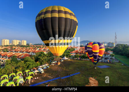 Die 9. Hot Air Balloons Fiesta März 2017 in Kuala Lumpur abgehaltenen Stockfoto