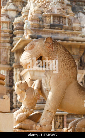Kandariya Mahadeva Tempel, Tempelbezirk von Khajuraho, Khajuraho, Madhya Pradesh, Indien Stockfoto