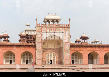 Akbar Grab, Sikandra, Agra, Indien Stockfoto