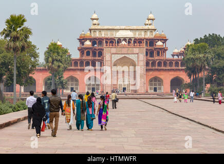 Akbar Grab, Sikandra, Agra, Indien Stockfoto