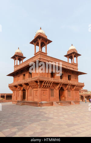 Audienzhalle Diwan-i-Khas, Königspalast, Fatehpur Sikri, Uttar Pradesh, Indien Stockfoto