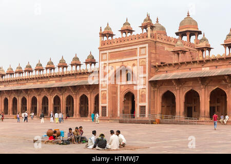 Jami Masjid Moschee, Fatehpur Sikri, Indien Stockfoto