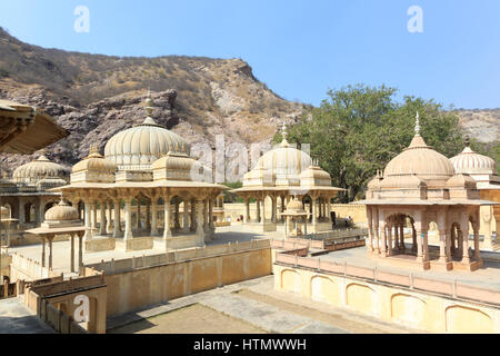 Gaitor in der Nähe von Jaipur, Rajasthan, Indien Stockfoto