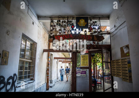 Krakau, Polen - 9. September 2016. Kazimierz, dem jüdischen Viertel, dem historischen Viertel von Krakau in Polen. Stockfoto