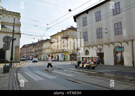 Krakau, Polen - 9. September 2016. Kazimierz, dem jüdischen Viertel, dem historischen Viertel von Krakau in Polen. Stockfoto