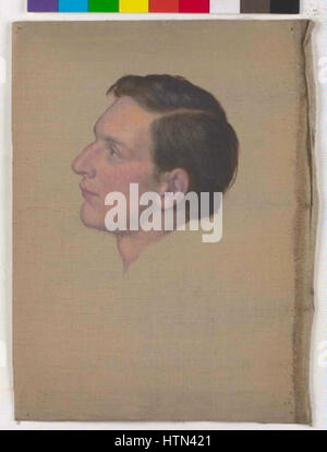 Karl Javurek 30. (7) 1815-24. (3) 1909 - Studie Hlavy muze Stockfoto