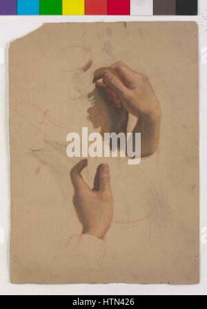 Karl Javurek 30. (7) 1815-24. (3) 1909 - Studie rukou Stockfoto