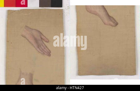 Karl Javurek 30. (7) 1815-24. (3) 1909 - Studie Ruky ein nohy Stockfoto