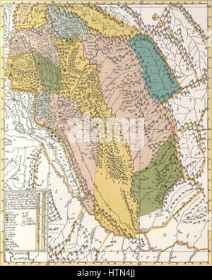 Karte von Georgien durch Prinz Prinz Bagrationi.21 Stockfoto