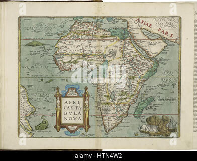 Karte von Afrika von Abraham Ortelius Stockfoto