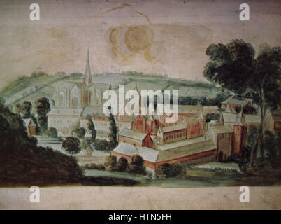 Abbaye du Val-Saint-Lambert, ca 1700 Stockfoto