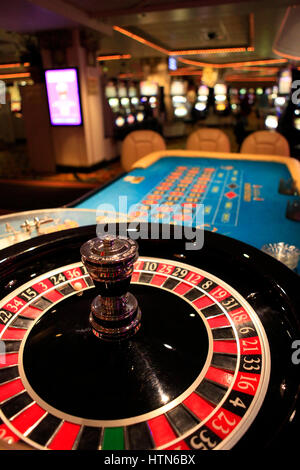 Roulette-Rad in casino Stockfoto