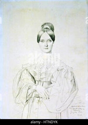 Madame-Thiers-Portrait-Jean-Auguste-Dominique-Ingres-1- Stockfoto