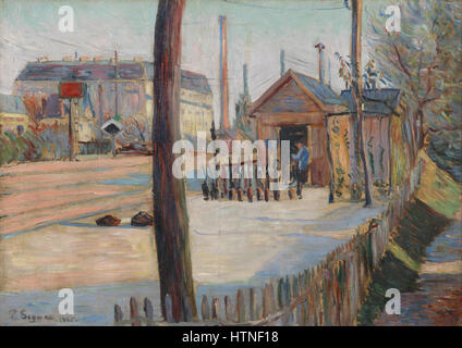 Paul Signac - Eisenbahnknotenpunkt in der Nähe von Bois-Colombes - Google Art Project Stockfoto