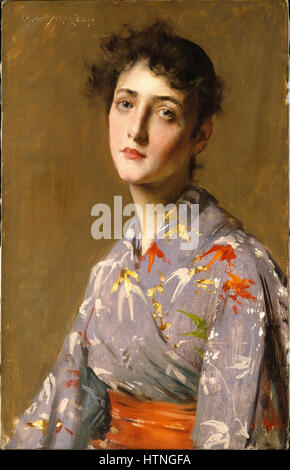 William Merritt Chase - Mädchen in einem japanischen Kostüm - Google Art Project Stockfoto