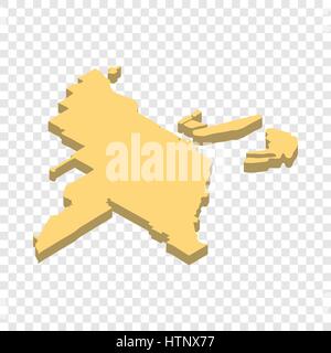 Karte von Miami isometrische Symbol Stock Vektor