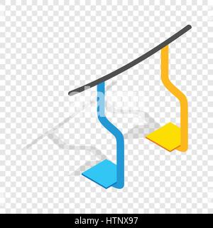 Skilift isometrische Symbol Stock Vektor