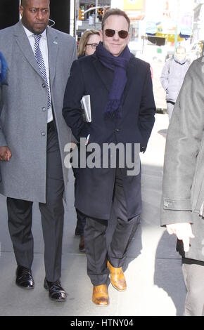 New York, USA 13. März 2017 Kiefer Sutherland in New York City am 13. März 2017 zu sehen Stockfoto
