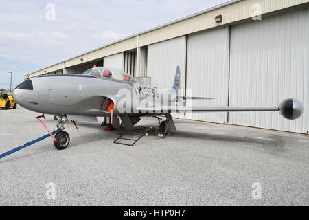 Houston, TX, USA. 13. März 2017. 13. März 2017 die Collins Foundation t-33 auf dem Display in Ellington Field, Houston, Texas. Credit: Ken Murray/ZUMA Draht/Alamy Live-Nachrichten Stockfoto