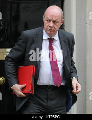 London, Großbritannien. 14 Mär, 2017. London, 14.März 2017. Damian Green mp Minister für Arbeit und Altersversorgung gesehen verlassen 10 Downing Street. Credit: Wfpa/alamy leben Nachrichten Stockfoto