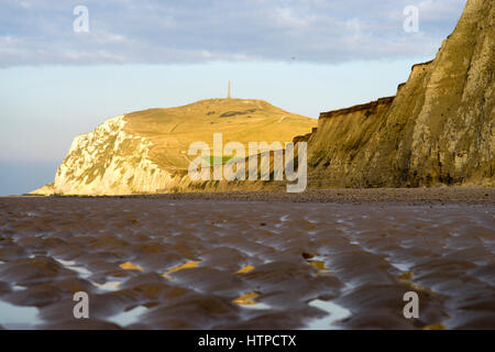 Cap Blanc Nez Landschaftskulisse, Cote d Opale, Frankreich Stockfoto