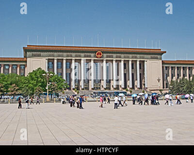 Tian'an Männer Platz, Beijing; China, große Halle des Volkes Stockfoto