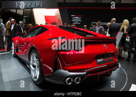 Ferrari 812 Superfast auf dem 87. Internationalen Genfer Autosalon Stockfoto