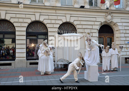 Straßentheater in Bukarest, Rumänien Stockfoto