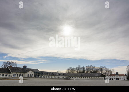 Dachau, KZ: namentliche Bereich, ehemaligen Instandhaltung Gebäude (heute Ausstellung), Skulptur, Oberbayern, Bayern, Oberbayern, Bav Stockfoto