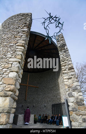 Dachau, KZ: katholische Mortal Agony of Christ Kapelle, service, Oberbayern, Oberbayern, Bayern, Bayern, Deutschland Stockfoto