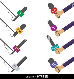 Live-Nachrichten-Konzept Stock Vektor