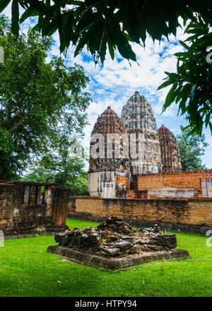 Wat Si Sawai. Sukhothai Historical Park. Thailand. Stockfoto