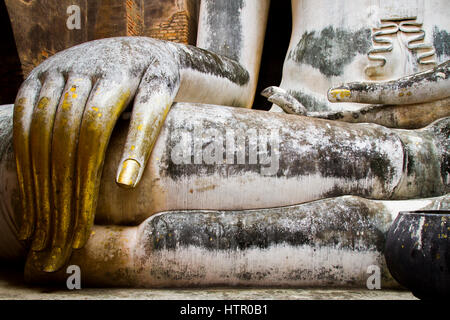 Buddha-Statue. Wat Sri Chum. Sukhothai Historical Park. Thailand. Stockfoto