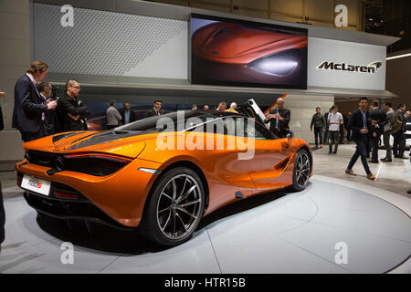 McLaren 720 s auf dem 87. Internationalen Genfer Autosalon Stockfoto