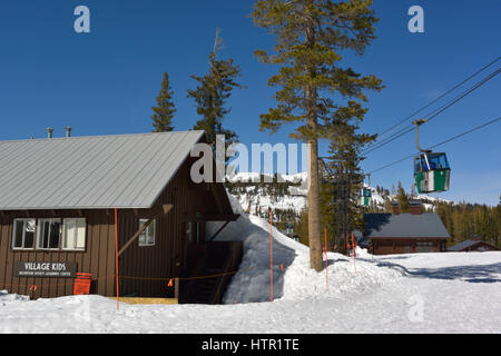 Sugar Bowl Ski Resort, Norden-CA Stockfoto