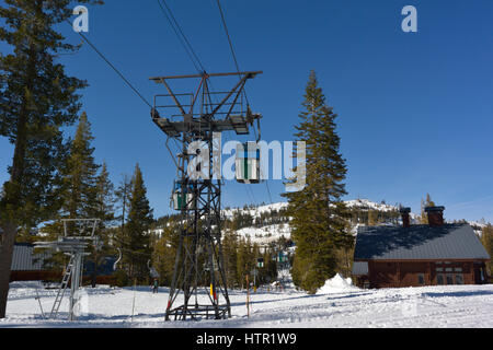 Sugar Bowl Ski Resort, Norden-CA Stockfoto