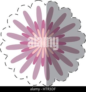 Blume verziert Bild Schnittlinie Stock Vektor