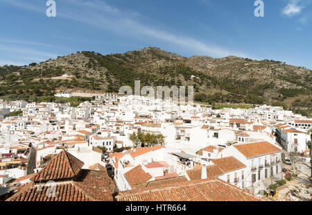 Stadtbild der weißen gemalten Dorf Mijas, Andalusien, Spanien, Europa Stockfoto