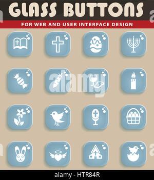 Ostern-Web-Symbole für User Interfacedesign Stock Vektor