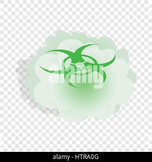 Wolke mit Biohazard Symbol isometrische Symbol Stock Vektor