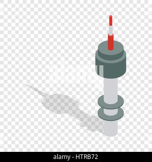 Namsan Tower in Seoul isometrische Symbol Stock Vektor