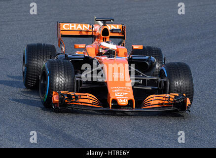 Circuit de Catalunya, Barcelona in der Nähe von Barcelona, Spanien, 27.2. - 2.3.2017, Formel eine Testtagen---Stoffel Vandoorne (Bel), McLaren MCL32 Stockfoto