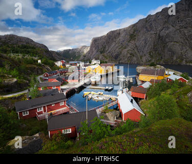 Nusfjord villange Angeln in Norwegen Stockfoto