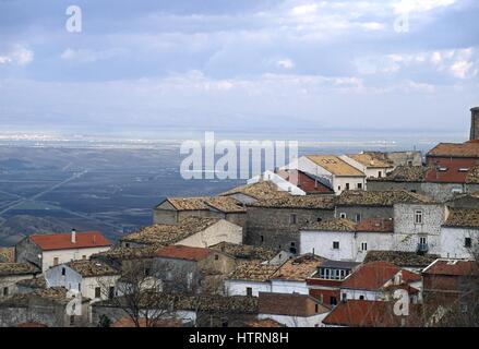 Apulien, Panorama von Troy Dorf (Foggia, Italien) Stockfoto