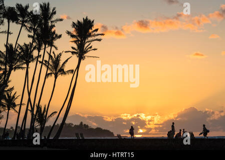 "Anaeho Bay (Waikoloa Resort), Big Island von Hawaii. Stockfoto