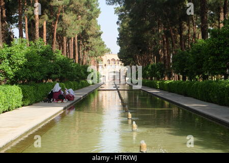 Dolat Abad Garten mit dem Windturm in Yazd, Iran Stockfoto