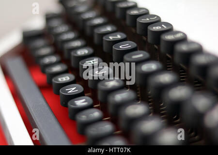 Close-up/Detail aus einem Vintage Schreibmaschine Stockfoto