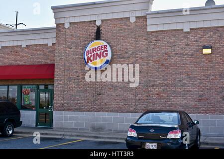 Burger King Schnellrestaurant Stockfoto