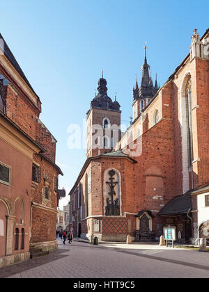 Krakauer Kirche St. Barbara und St. Marys Basilika Polen Stockfoto