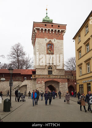 Krakau St. Florian-Tor Polen Stockfoto